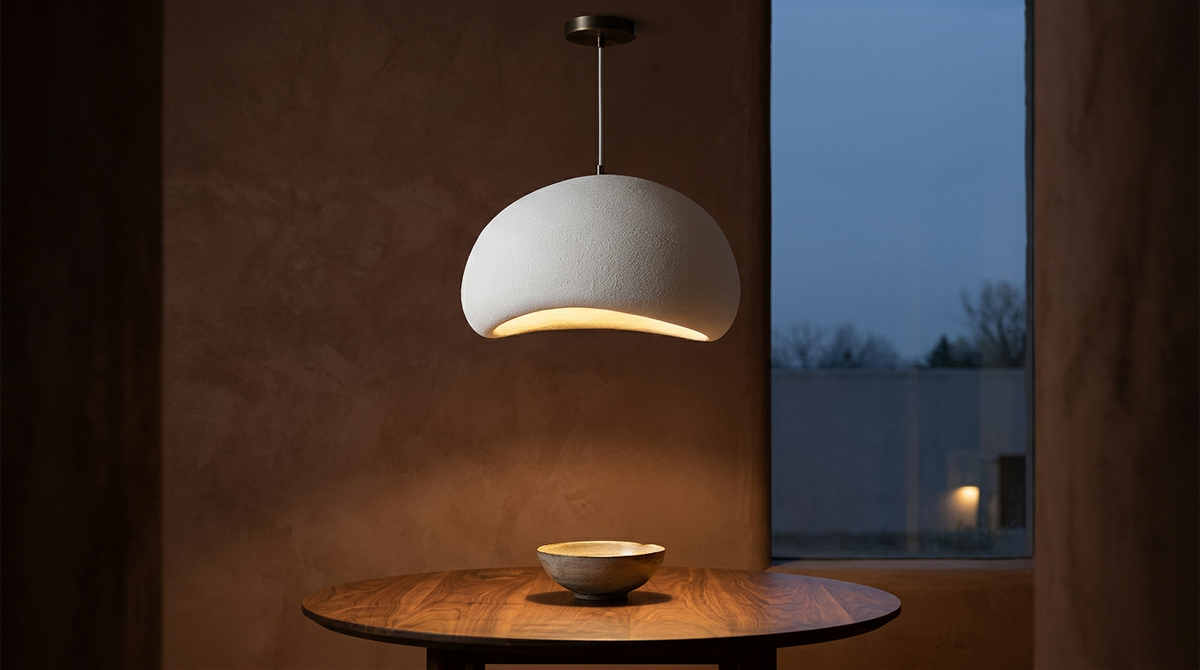One pendant, hung low
